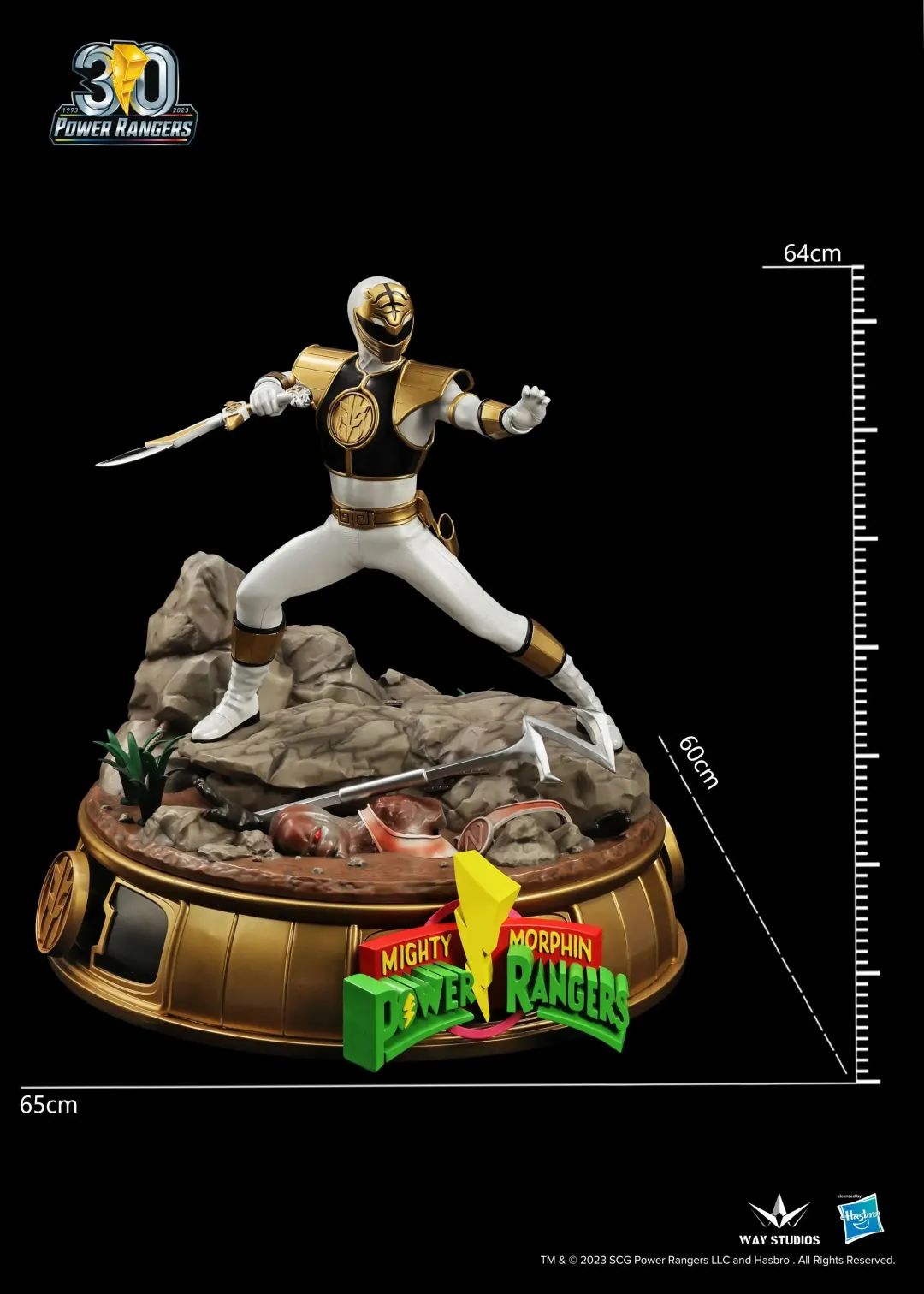 WayStudios Mighty Morphin White Ranger 1/4 Scale Statue