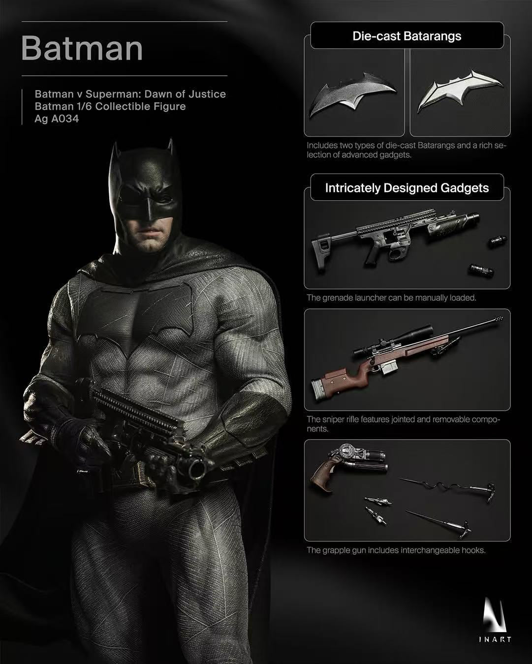 [PREORDER] INART Batman - BVS: Dawn of Justice 1/6 Collectible Figure