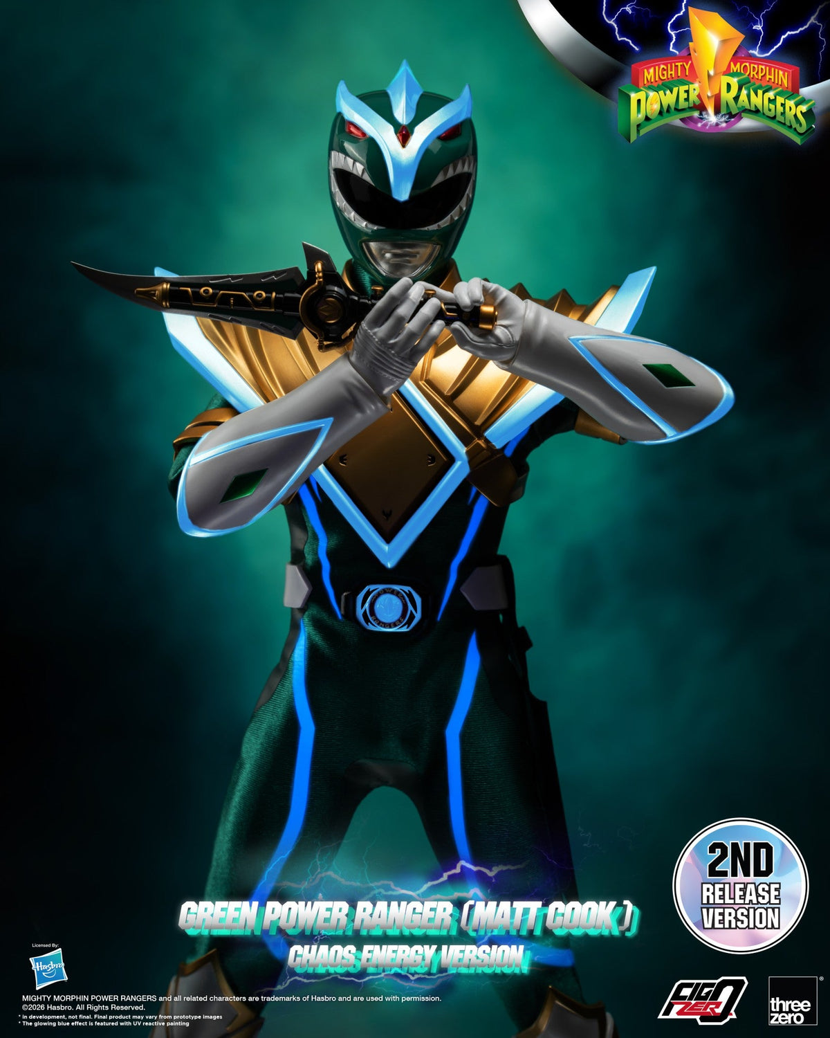 FigZero Green Ranger (Matt Cook) Chaos Energy Version - Mighty Morphin Power Rangers