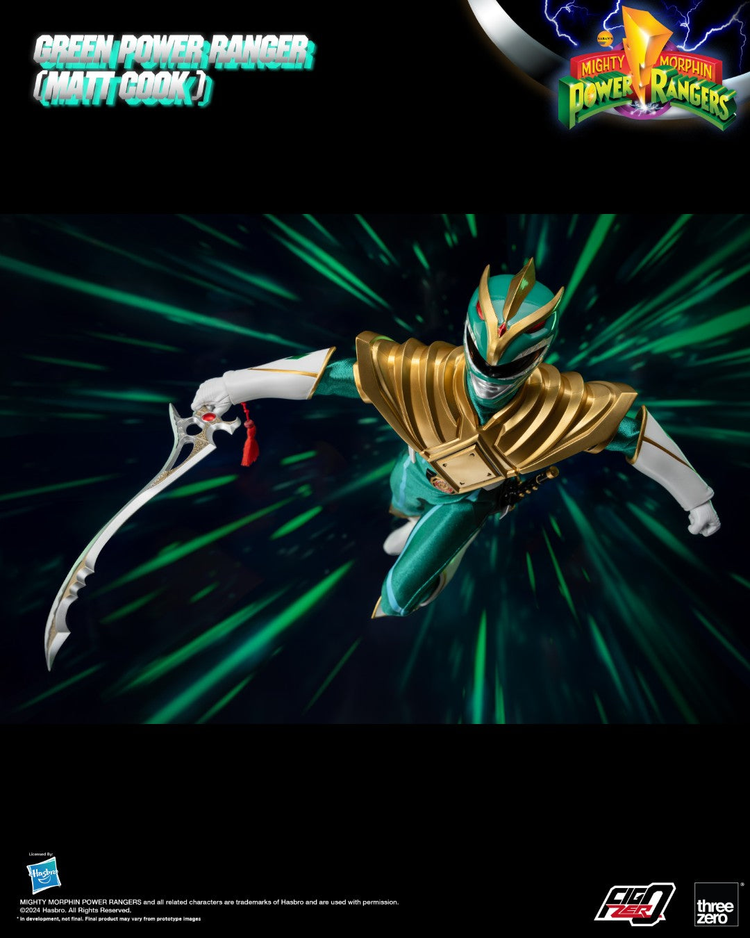 FigZero Green Ranger (Matt Cook) Chaos Energy Version - Mighty Morphin Power Rangers