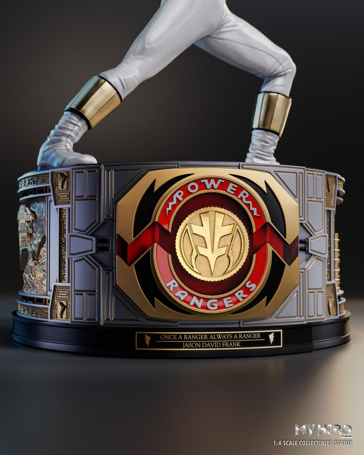 My Hero Studios Tribute Series White Ranger 1/4 Scale Collectible Statue