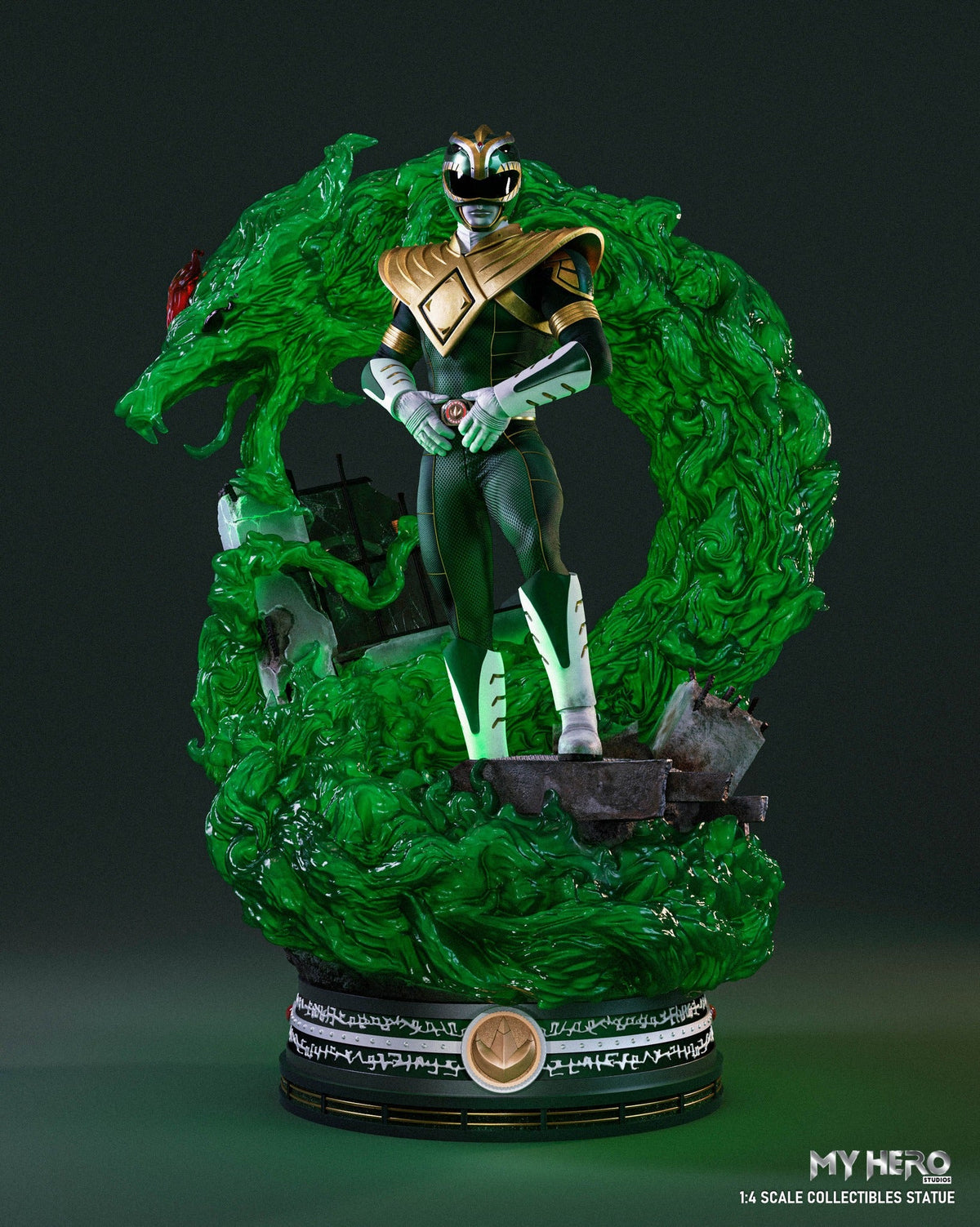 My Hero Studios BITS Tribute Green Ranger 1/4 Scale Collectible Statue