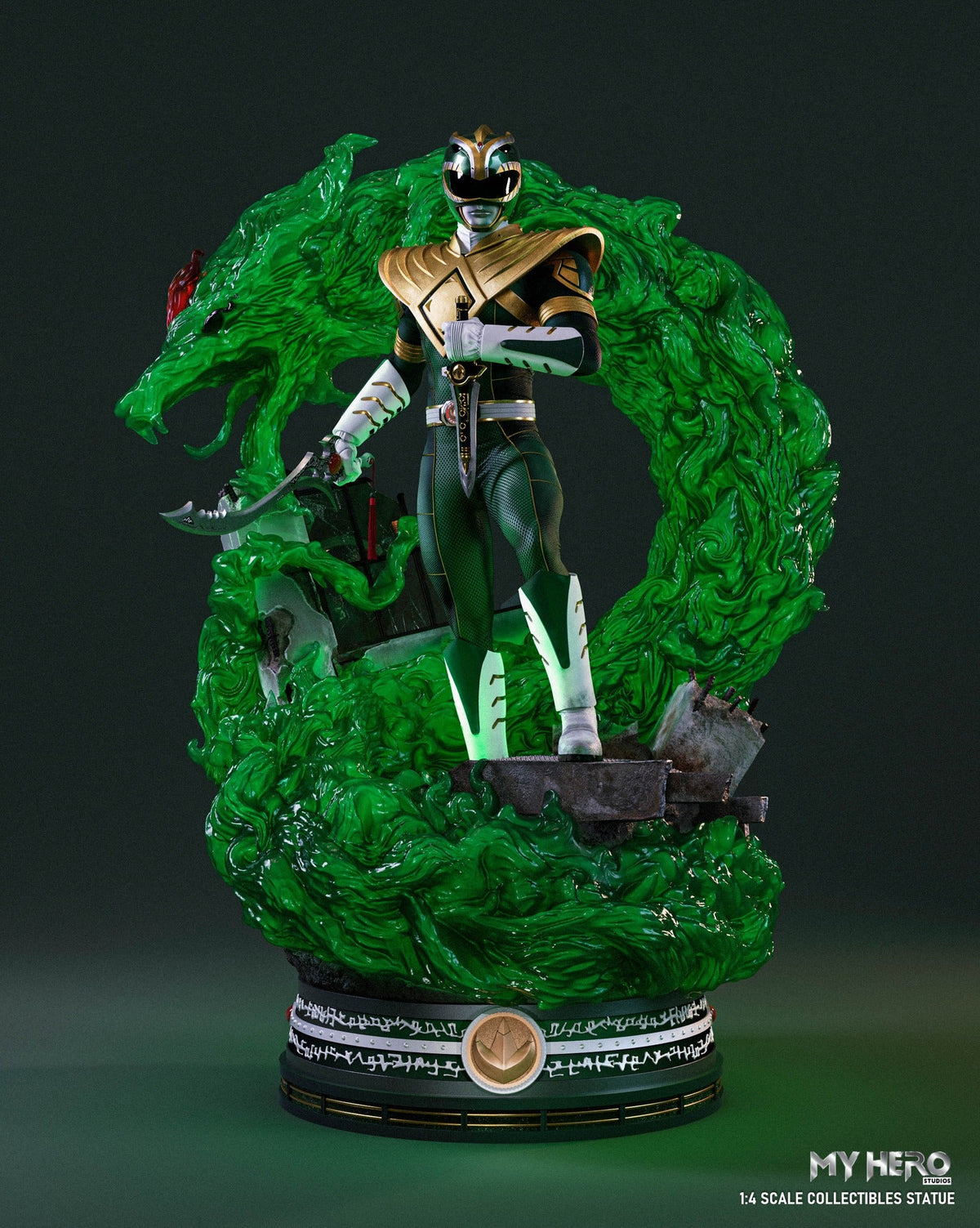 My Hero Studios BITS Tribute Green Ranger 1/4 Scale Collectible Statue