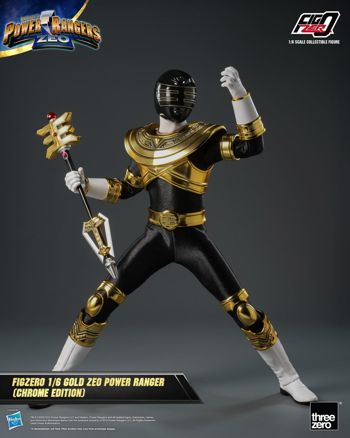 FigZero Gold Zeo Ranger (Chrome Edition) 1/6 Collectible Figure