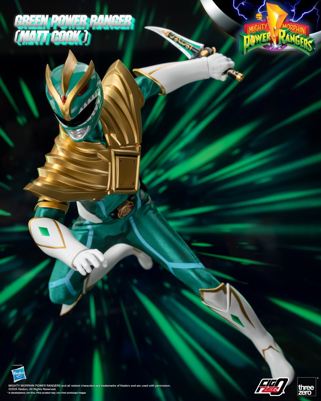 FigZero Green Ranger (Matt Cook) Chaos Energy Version - Mighty Morphin Power Rangers