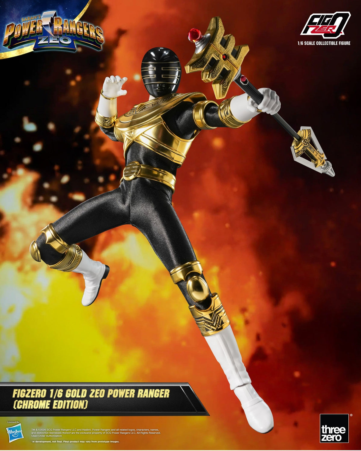 FigZero Gold Zeo Ranger (Chrome Edition) 1/6 Collectible Figure