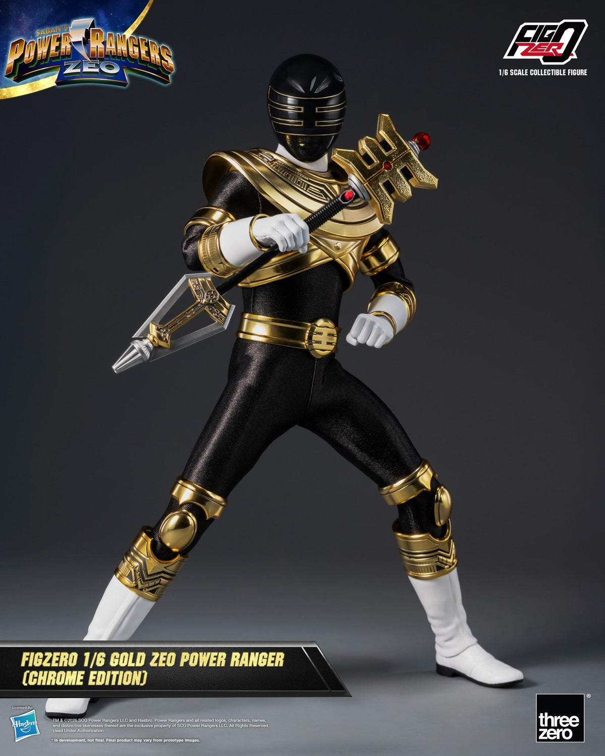FigZero Gold Zeo Ranger (Chrome Edition) 1/6 Collectible Figure