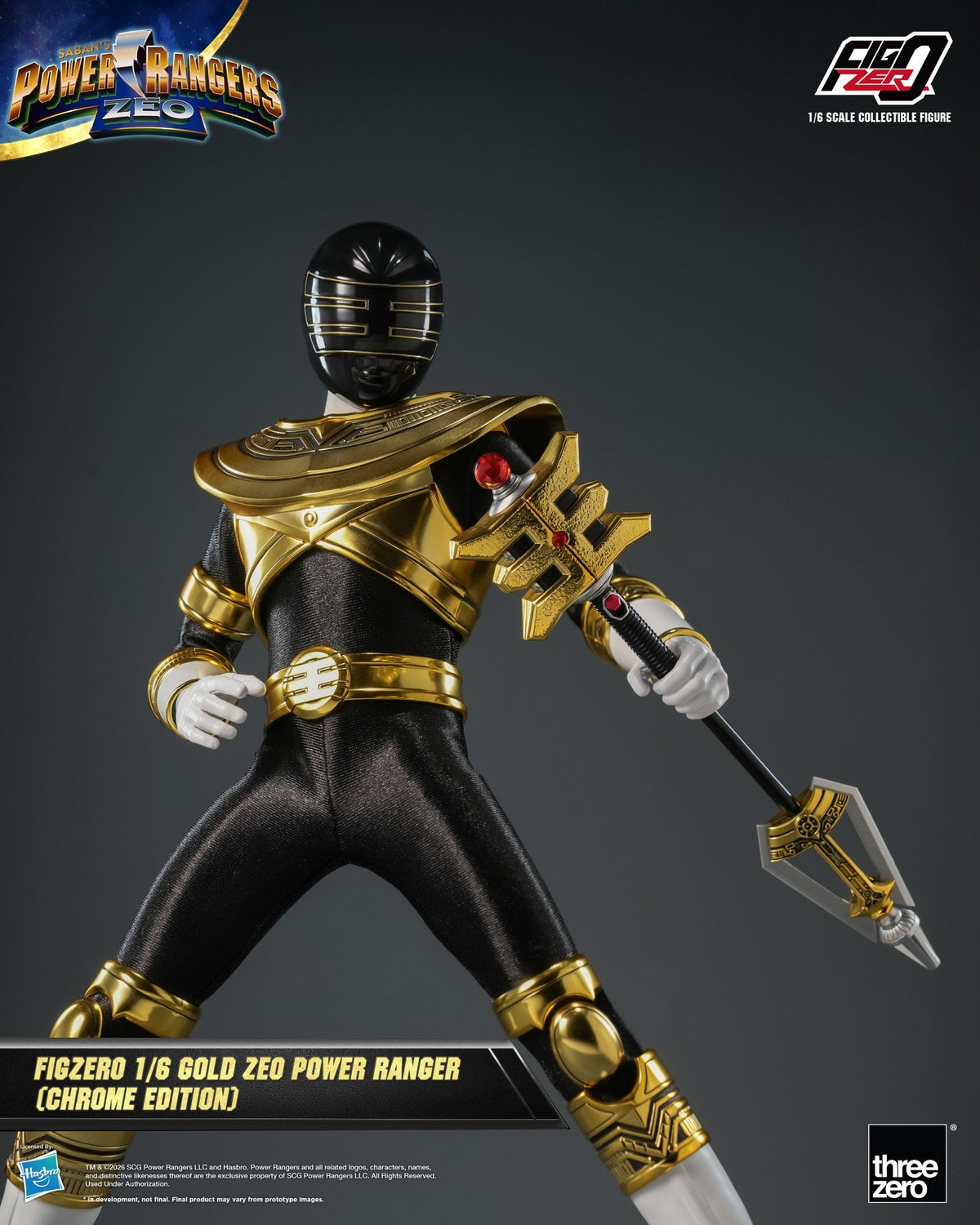 FigZero Gold Zeo Ranger (Chrome Edition) 1/6 Collectible Figure