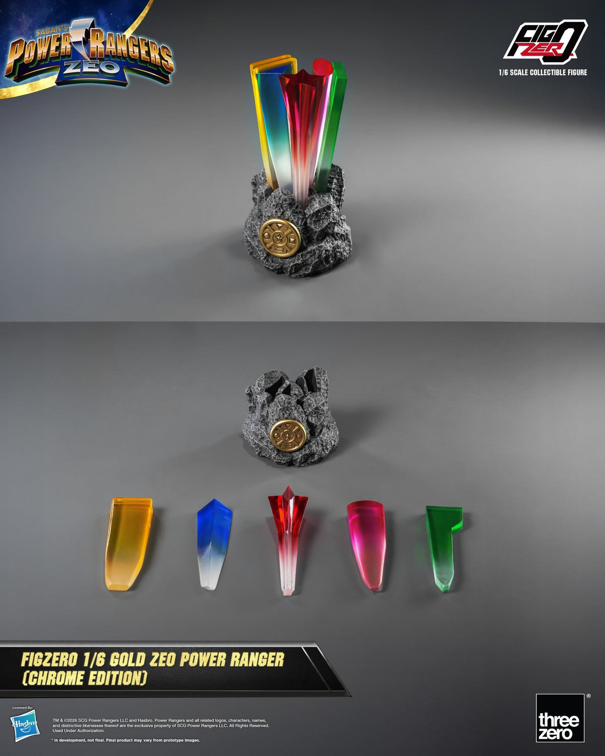 FigZero Gold Zeo Ranger (Chrome Edition) 1/6 Collectible Figure