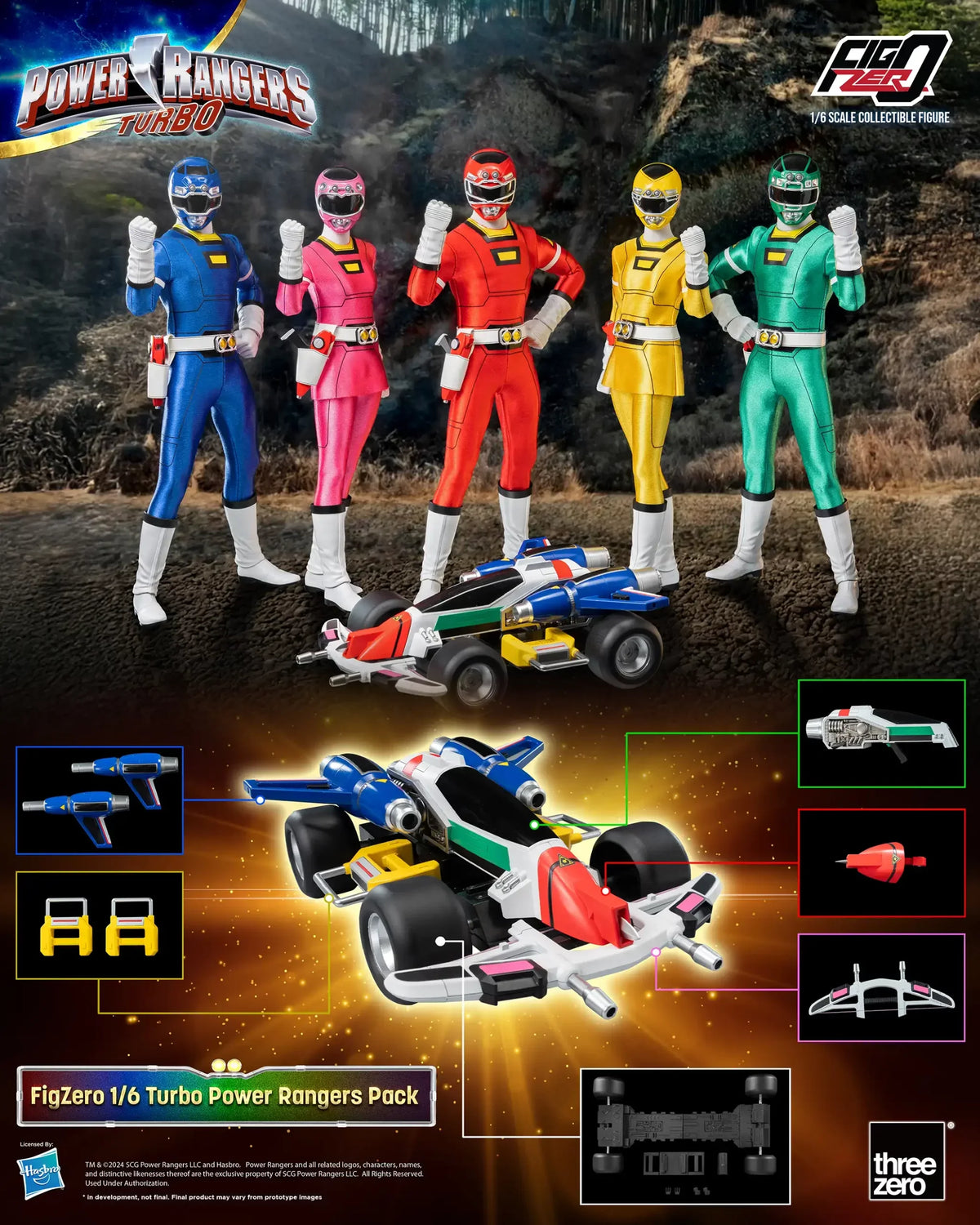 FigZero Power Rangers Turbo 1/6 Scale Figure Team Pack