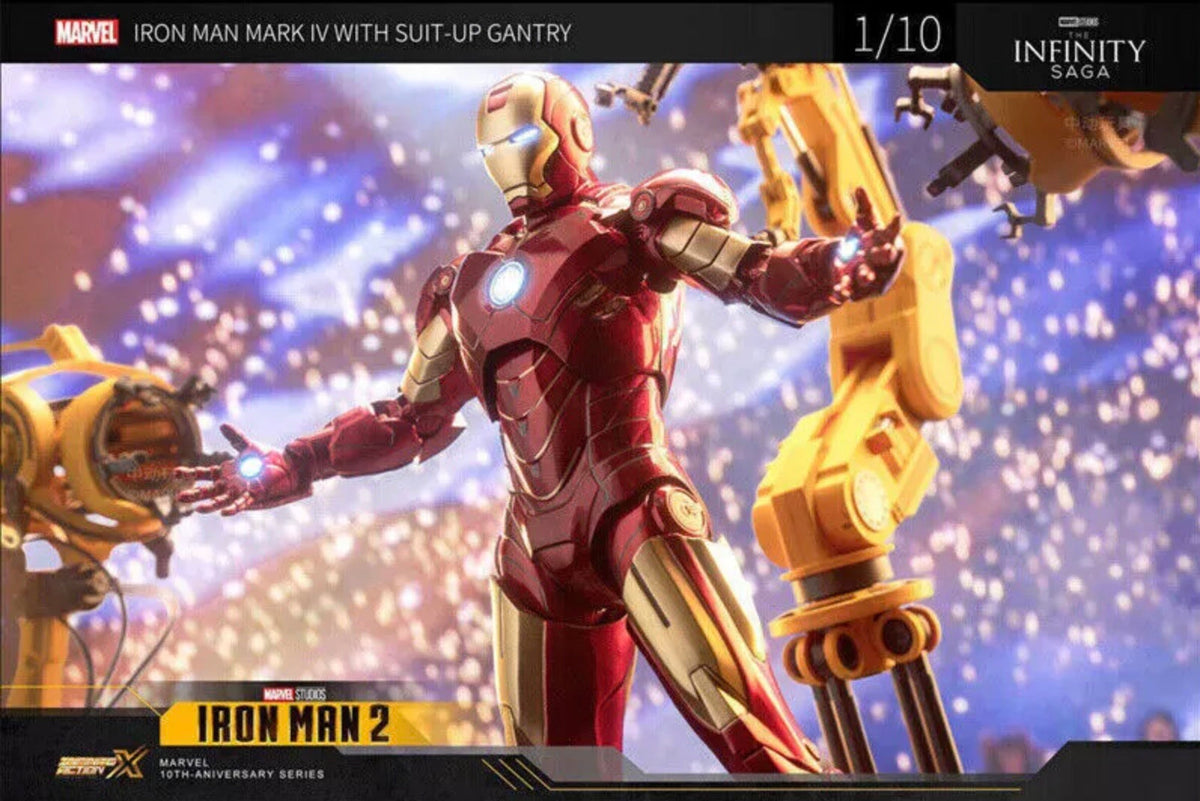 ZD Toys Iron Man Mark IV Suit Up Gantry 1/10 Action Figure Set