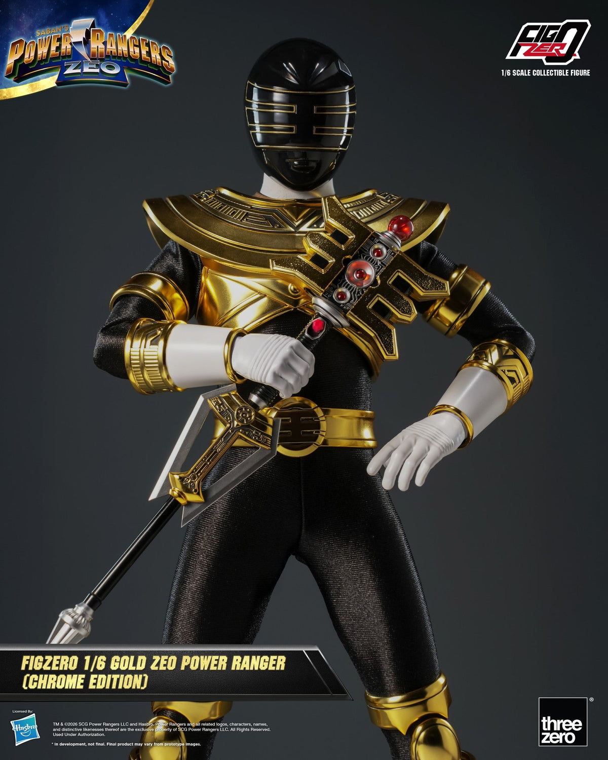 FigZero Gold Zeo Ranger (Chrome Edition) 1/6 Collectible Figure
