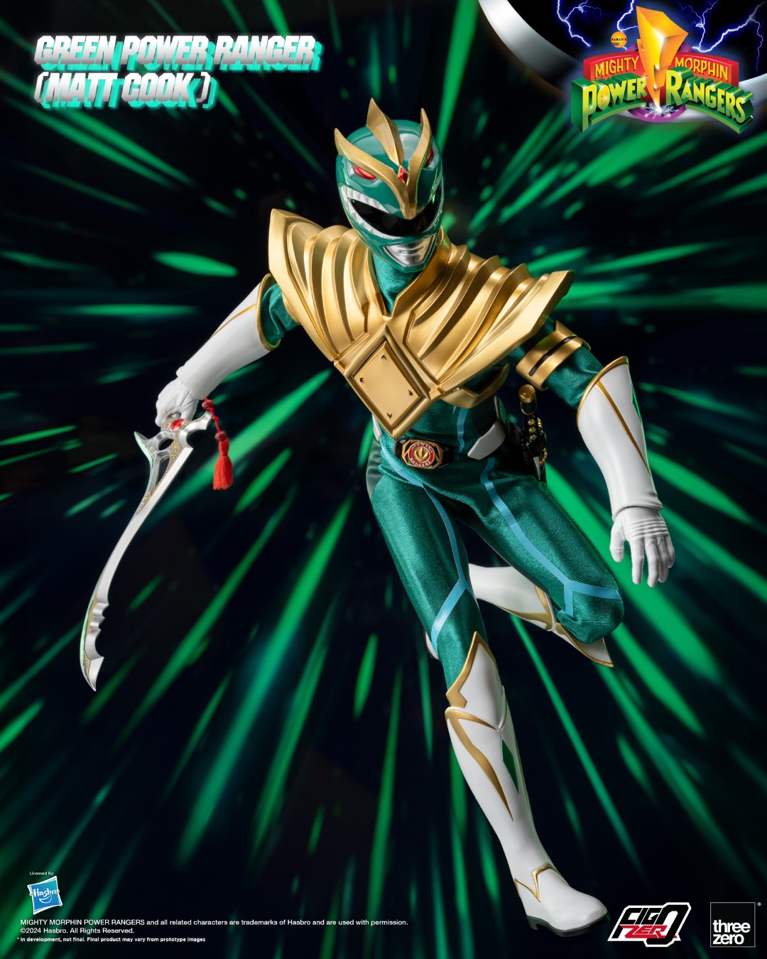 FigZero Green Ranger (Matt Cook) Chaos Energy Version - Mighty Morphin Power Rangers