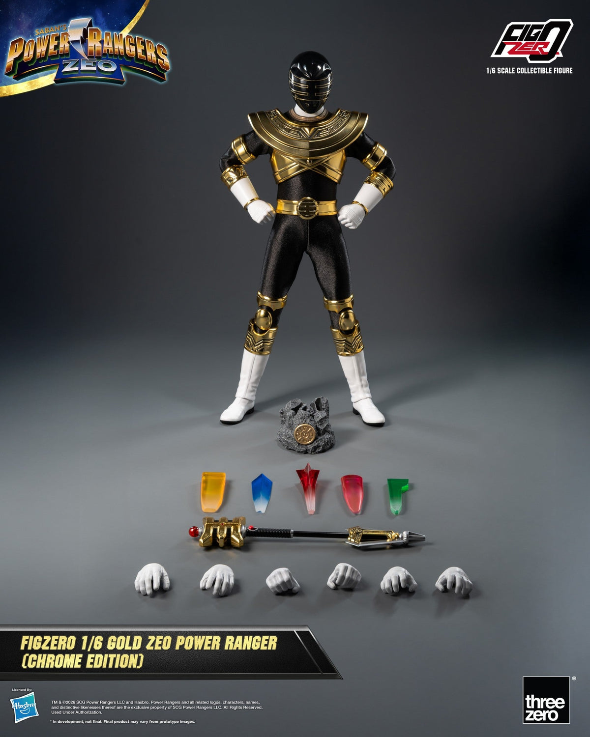 FigZero Gold Zeo Ranger (Chrome Edition) 1/6 Collectible Figure