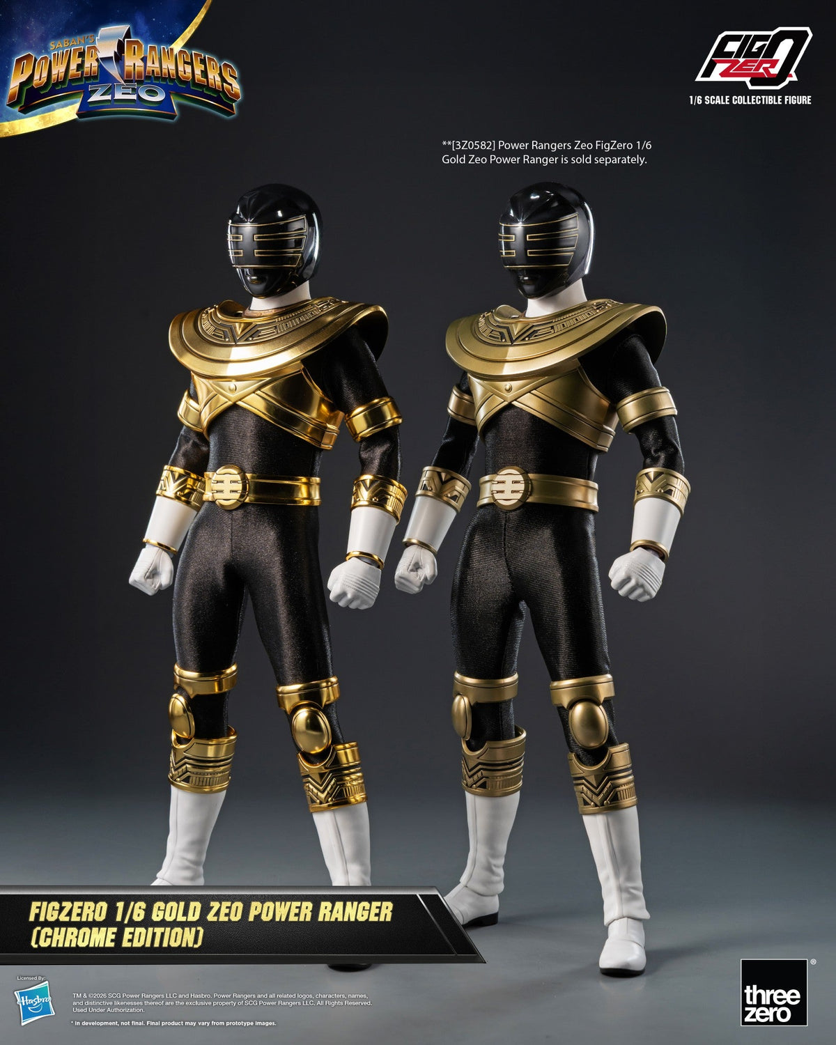 FigZero Gold Zeo Ranger (Chrome Edition) 1/6 Collectible Figure